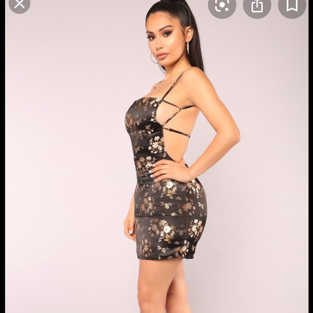 Lunar satin Fashion Nova mini dress